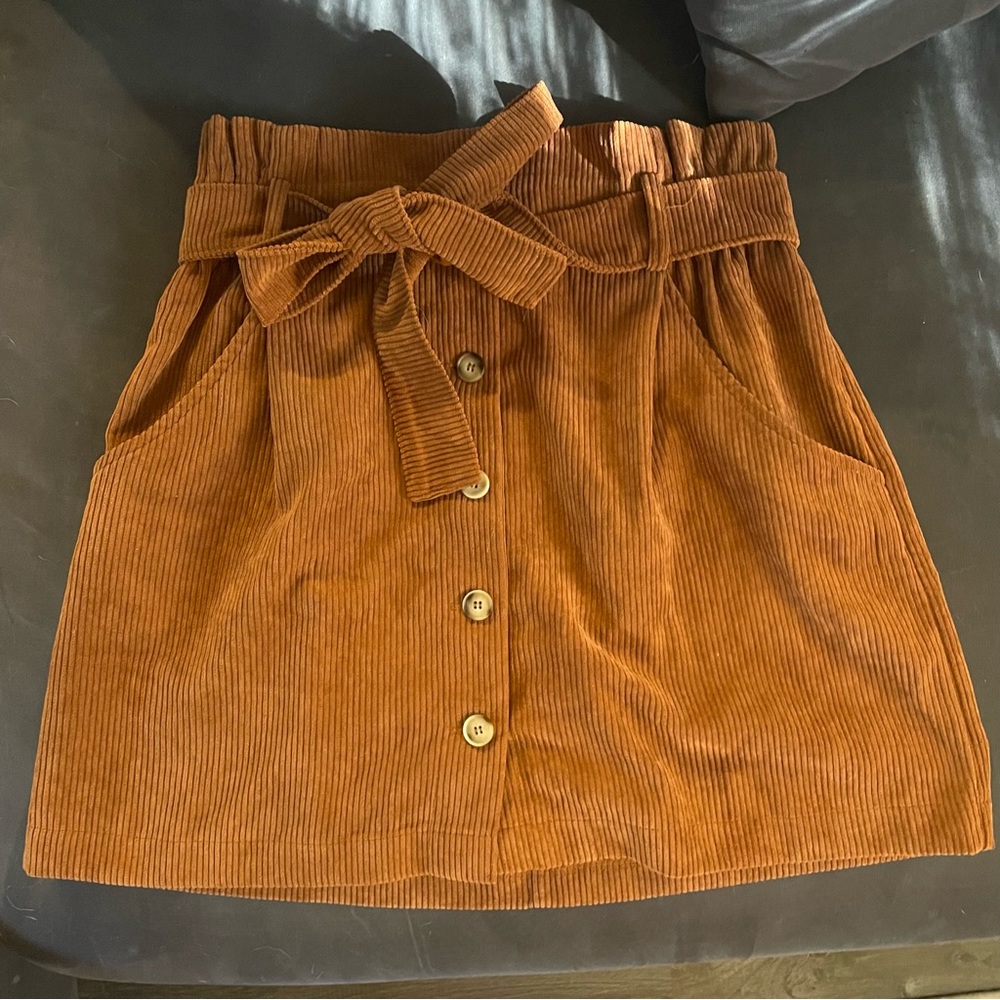 Dry Good Burnt Orange Corduroy Skirt Fall Autumn